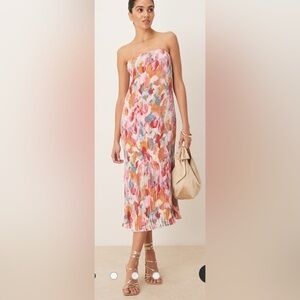 Abercrombie and Fitch Giselle Pleat Release Midi Dress NWT